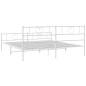 vidaXL Bettgestell mit Kopf- und Fußteil Metall Weiß 183x213 cm vidaXL Bettgestell mit Kopf- und Fußteil Metall Weiß 183x213 cm