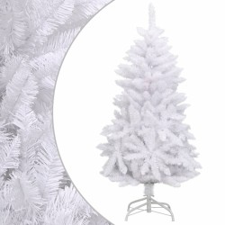 vidaXL Künstlicher Weihnachtsbaum Klappbar mit Ständer Weiß 120 cm