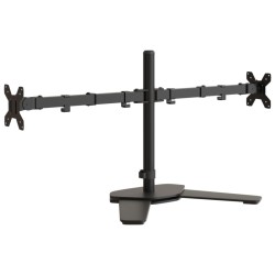 vidaXL Tischhalterung für 2 Monitore Schwarz Stahl VESA 75/100 mm