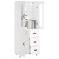 Highboard Weiß 69,5x34x180 cm Holzwerkstoff Highboard Weiß 69,5x34x180 cm Holzwerkstoff
