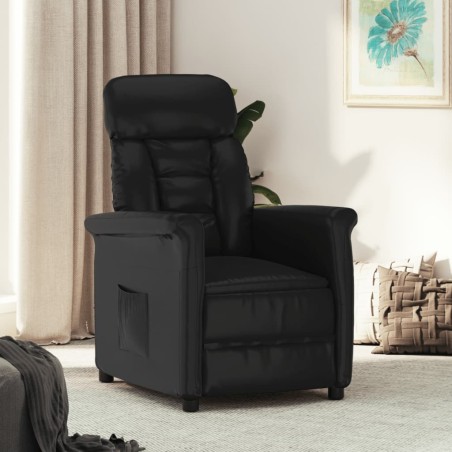 vidaXL Relaxsessel Schwarz Kunstleder