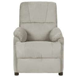 vidaXL Relaxsessel Hellgrau Wildleder-Optik
