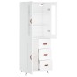 Highboard Weiß 69,5x34x180 cm Holzwerkstoff Highboard Weiß 69,5x34x180 cm Holzwerkstoff