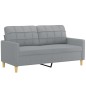 vidaXL 2-Sitzer-Sofa Hellgrau 140 cm Stoff vidaXL 2-Sitzer-Sofa Hellgrau 140 cm Stoff