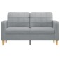 vidaXL 2-Sitzer-Sofa Hellgrau 140 cm Stoff vidaXL 2-Sitzer-Sofa Hellgrau 140 cm Stoff