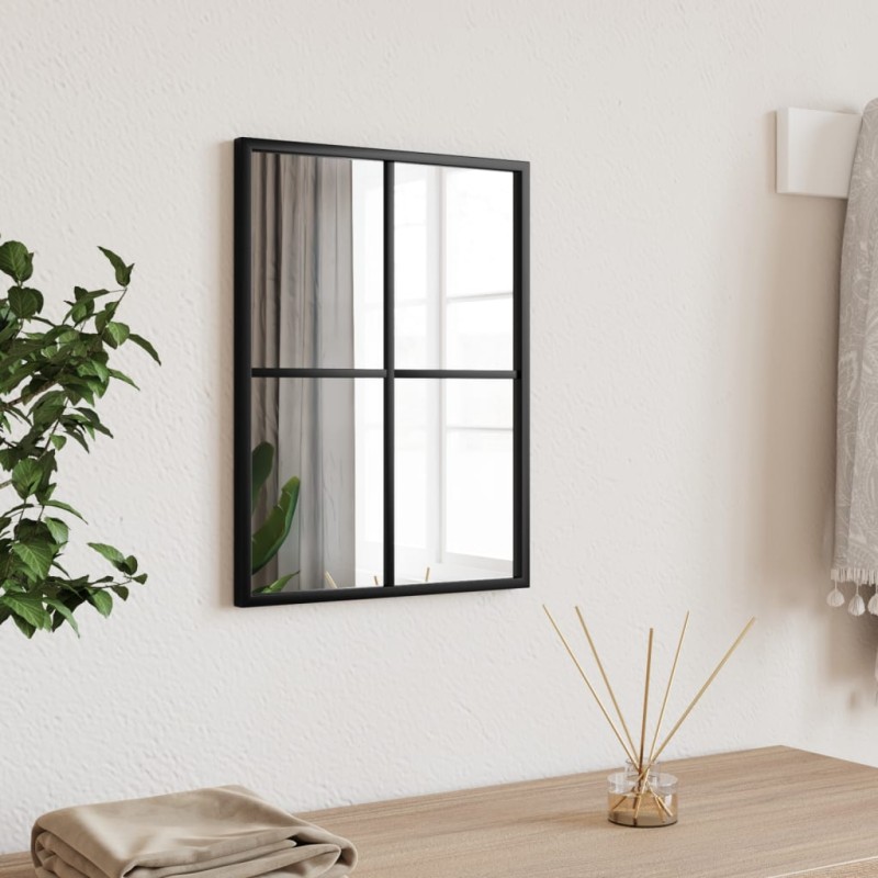 vidaXL Wandspiegel Schwarz 30x40 cm Rechteckig Eisen vidaXL Wandspiegel Schwarz 30x40 cm Rechteckig Eisen