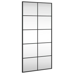 vidaXL Wandspiegel Schwarz 50x100 cm Rechteckig Eisen