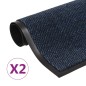 vidaXL Schmutzfangmatten 2 Stk. Rechteckig Getuftet 60x90 cm Blau vidaXL Schmutzfangmatten 2 Stk. Rechteckig Getuftet 60x90 cm Blau