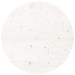 vidaXL Tischplatte Rund Weiß Ø90x3 cm Massivholz Kiefer