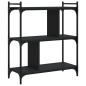 vidaXL Bücherregal 3 Böden Schwarz 76x32x88 cm Holzwerkstoff vidaXL Bücherregal 3 Böden Schwarz 76x32x88 cm Holzwerkstoff