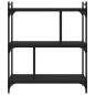 vidaXL Bücherregal 3 Böden Schwarz 76x32x88 cm Holzwerkstoff vidaXL Bücherregal 3 Böden Schwarz 76x32x88 cm Holzwerkstoff