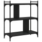 vidaXL Bücherregal 3 Böden Schwarz 76x32x88 cm Holzwerkstoff vidaXL Bücherregal 3 Böden Schwarz 76x32x88 cm Holzwerkstoff