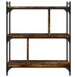 vidaXL Bücherregal 3 Böden Räuchereiche 76x32x88 cm Holzwerkstoff vidaXL Bücherregal 3 Böden Räuchereiche 76x32x88 cm Holzwerkstoff