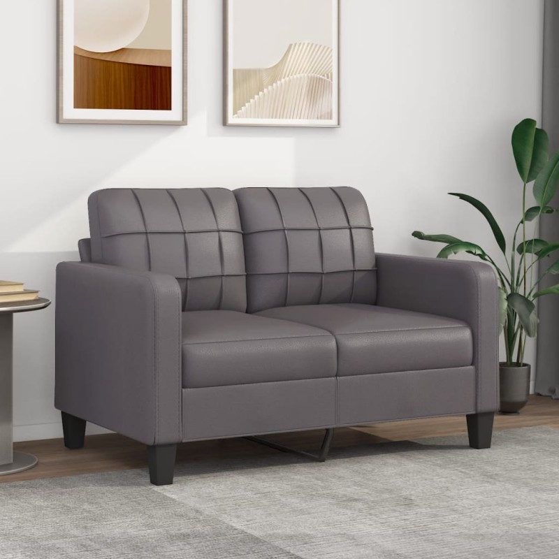 vidaXL 2-Sitzer-Sofa Grau 120 cm Kunstleder vidaXL 2-Sitzer-Sofa Grau 120 cm Kunstleder