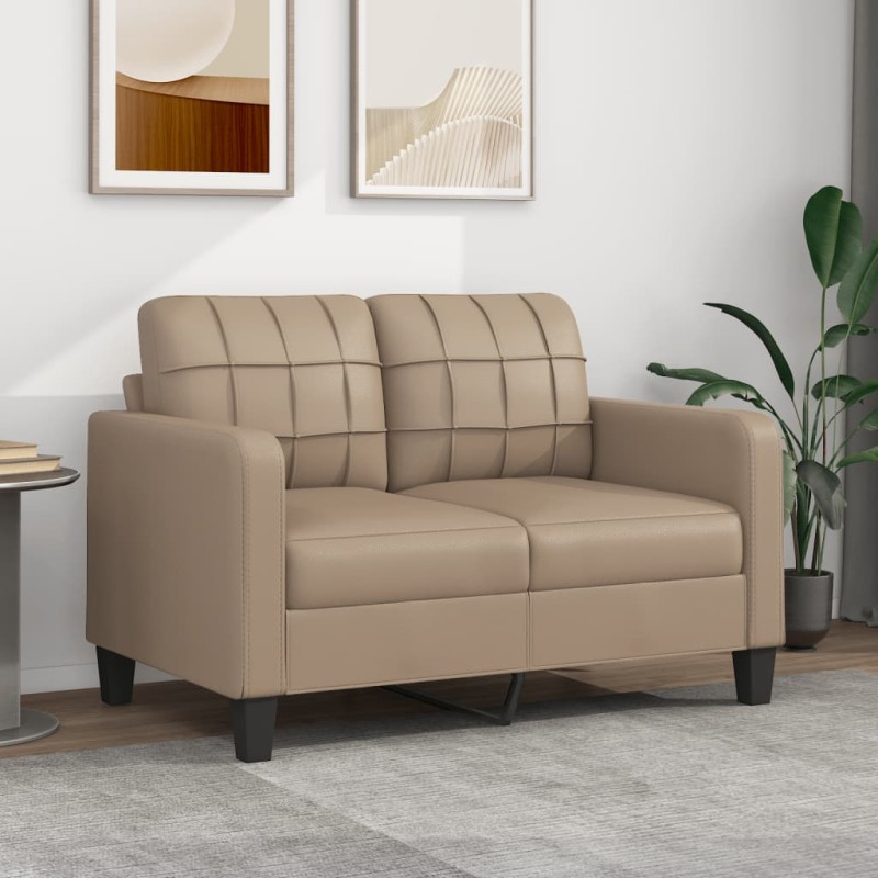 vidaXL 2-Sitzer-Sofa Cappuccino-Braun 120 cm Kunstleder vidaXL 2-Sitzer-Sofa Cappuccino-Braun 120 cm Kunstleder