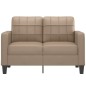 vidaXL 2-Sitzer-Sofa Cappuccino-Braun 120 cm Kunstleder vidaXL 2-Sitzer-Sofa Cappuccino-Braun 120 cm Kunstleder