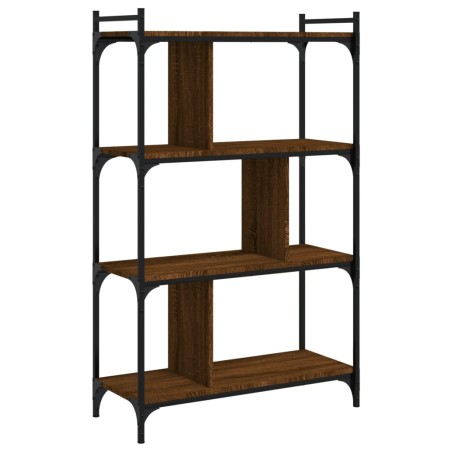vidaXL Bücherregal 4 Böden Braun Eiche-Optik 76x32x123cm Holzwerkstoff
