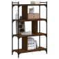 vidaXL Bücherregal 4 Böden Braun Eiche-Optik 76x32x123cm Holzwerkstoff vidaXL Bücherregal 4 Böden Braun Eiche-Optik 76x32x123cm Holzwerkstoff