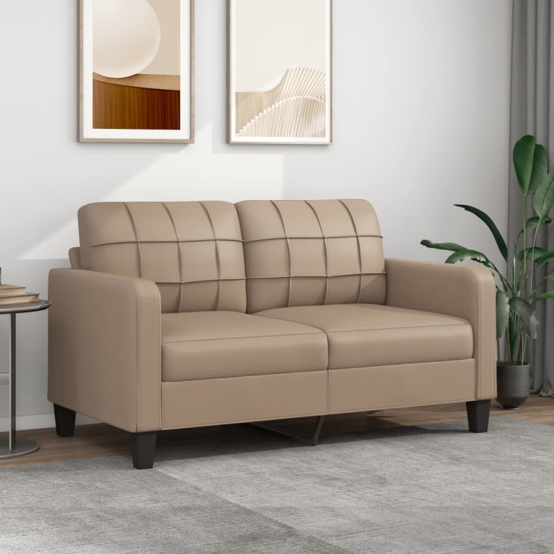 vidaXL 2-Sitzer-Sofa Cappuccino-Braun 140 cm Kunstleder vidaXL 2-Sitzer-Sofa Cappuccino-Braun 140 cm Kunstleder