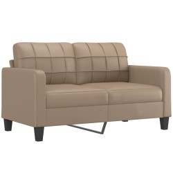 vidaXL 2-Sitzer-Sofa Cappuccino-Braun 140 cm Kunstleder