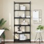 vidaXL Bücherregal 6 Böden Schwarz 76x32x192 cm Holzwerkstoff vidaXL Bücherregal 6 Böden Schwarz 76x32x192 cm Holzwerkstoff