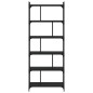 vidaXL Bücherregal 6 Böden Schwarz 76x32x192 cm Holzwerkstoff vidaXL Bücherregal 6 Böden Schwarz 76x32x192 cm Holzwerkstoff