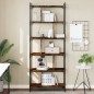vidaXL Bücherregal 6 Böden Räuchereiche 76x32x192 cm Holzwerkstoff vidaXL Bücherregal 6 Böden Räuchereiche 76x32x192 cm Holzwerkstoff