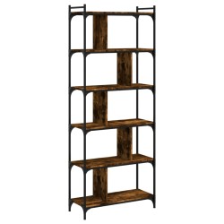 vidaXL Bücherregal 6 Böden Räuchereiche 76x32x192 cm Holzwerkstoff