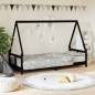 vidaXL Kinderbett Schwarz 80x200 cm Massivholz Kiefer vidaXL Kinderbett Schwarz 80x200 cm Massivholz Kiefer