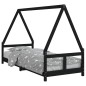 vidaXL Kinderbett Schwarz 80x200 cm Massivholz Kiefer vidaXL Kinderbett Schwarz 80x200 cm Massivholz Kiefer