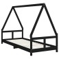 vidaXL Kinderbett Schwarz 80x200 cm Massivholz Kiefer vidaXL Kinderbett Schwarz 80x200 cm Massivholz Kiefer