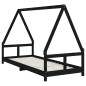 vidaXL Kinderbett Schwarz 80x200 cm Massivholz Kiefer vidaXL Kinderbett Schwarz 80x200 cm Massivholz Kiefer