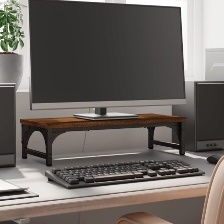 vidaXL Monitorständer Braun Eichen-Optik 55x23x14 cm Holzwerkstoff