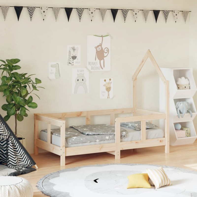 vidaXL Kinderbett 70x140 cm Massivholz Kiefer vidaXL Kinderbett 70x140 cm Massivholz Kiefer