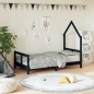 vidaXL Kinderbett Schwarz 80x160 cm Massivholz Kiefer vidaXL Kinderbett Schwarz 80x160 cm Massivholz Kiefer