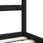 vidaXL Kinderbett Schwarz 80x160 cm Massivholz Kiefer vidaXL Kinderbett Schwarz 80x160 cm Massivholz Kiefer