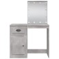 vidaXL Schminktisch mit LED-Leuchten Betongrau 90x42x132,5 cm vidaXL Schminktisch mit LED-Leuchten Betongrau 90x42x132,5 cm
