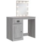 vidaXL Schminktisch mit LED-Leuchten Grau Sonoma 90x42x132,5 cm vidaXL Schminktisch mit LED-Leuchten Grau Sonoma 90x42x132,5 cm
