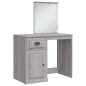 vidaXL Schminktisch mit LED-Leuchten Grau Sonoma 90x42x132,5 cm vidaXL Schminktisch mit LED-Leuchten Grau Sonoma 90x42x132,5 cm