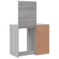 vidaXL Schminktisch mit LED-Leuchten Grau Sonoma 90x42x132,5 cm vidaXL Schminktisch mit LED-Leuchten Grau Sonoma 90x42x132,5 cm