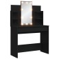 vidaXL Schminktisch mit LED-Leuchten Schwarz 96x40x142 cm vidaXL Schminktisch mit LED-Leuchten Schwarz 96x40x142 cm