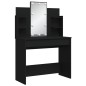 vidaXL Schminktisch mit LED-Leuchten Schwarz 96x40x142 cm vidaXL Schminktisch mit LED-Leuchten Schwarz 96x40x142 cm