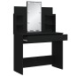 vidaXL Schminktisch mit LED-Leuchten Schwarz 96x40x142 cm vidaXL Schminktisch mit LED-Leuchten Schwarz 96x40x142 cm
