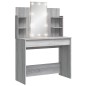 vidaXL Schminktisch mit LED-Leuchten Grau Sonoma 96x40x142 cm vidaXL Schminktisch mit LED-Leuchten Grau Sonoma 96x40x142 cm