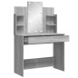 vidaXL Schminktisch mit LED-Leuchten Grau Sonoma 96x40x142 cm vidaXL Schminktisch mit LED-Leuchten Grau Sonoma 96x40x142 cm