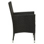 vidaXL 9-tlg. Garten-Essgruppe mit Kissen Poly Rattan Schwarz vidaXL 9-tlg. Garten-Essgruppe mit Kissen Poly Rattan Schwarz