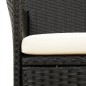 vidaXL 9-tlg. Garten-Essgruppe mit Kissen Poly Rattan Schwarz vidaXL 9-tlg. Garten-Essgruppe mit Kissen Poly Rattan Schwarz