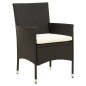 vidaXL 9-tlg. Garten-Essgruppe mit Kissen Poly Rattan Schwarz vidaXL 9-tlg. Garten-Essgruppe mit Kissen Poly Rattan Schwarz