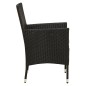 vidaXL 9-tlg. Garten-Essgruppe mit Kissen Poly Rattan Schwarz vidaXL 9-tlg. Garten-Essgruppe mit Kissen Poly Rattan Schwarz
