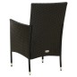 vidaXL 9-tlg. Garten-Essgruppe mit Kissen Poly Rattan Schwarz vidaXL 9-tlg. Garten-Essgruppe mit Kissen Poly Rattan Schwarz